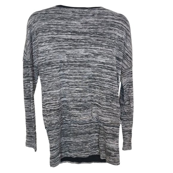 White House Black Market Womens S Gray Space Dye Long Sleeves Knit Tunic Shirt - Picture 8 of 8